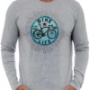 Bike life mens grey LONG SLEEVE tshirt 839108 500x