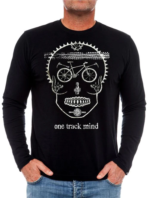 One track Mind Mens black long sleeve tee 796442 500x