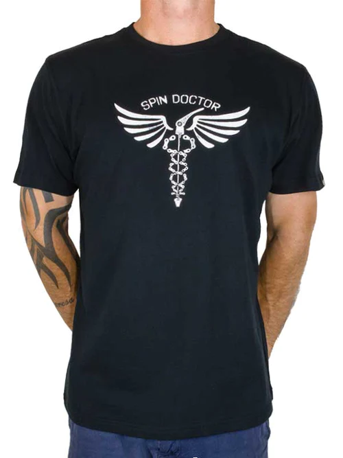 Spin Doctor Mens Short Sleeve Tee Front 500x