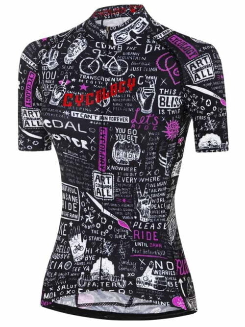 cycology dames wielershirt bike graffiti 1