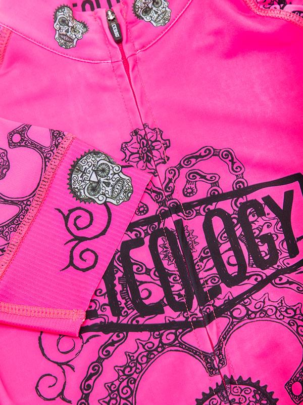 cycology dames wielershirt day of the living roze 4