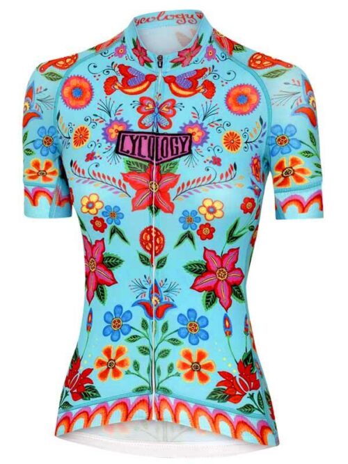 cycology dames wielershirt frida aqua 1