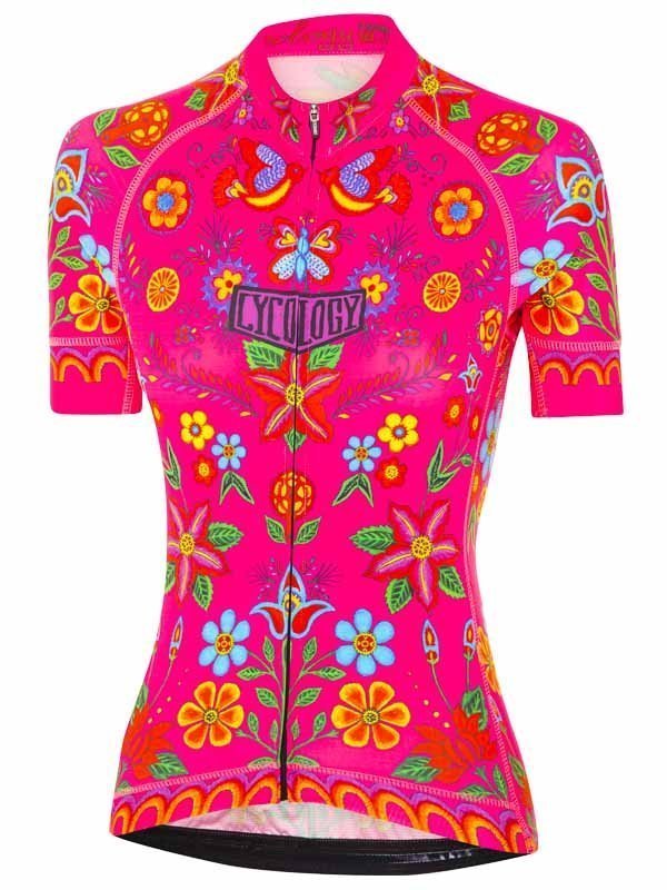 cycology dames wielershirt frida roze 1