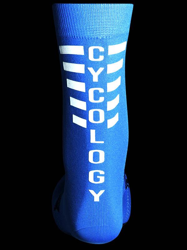 Cycology fietssokken reflecterend (blauw)