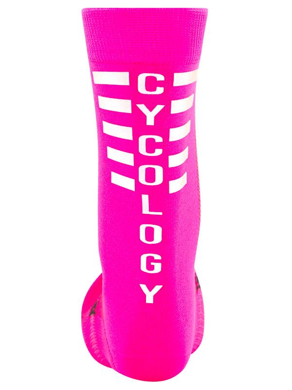 cycology fietssokken reflecterend roze 1