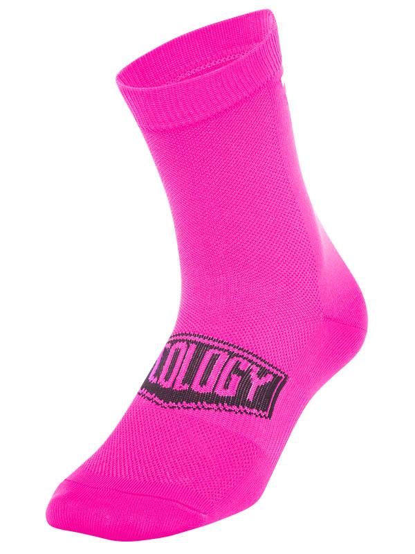 Cycology fietssokken reflecterend (roze)