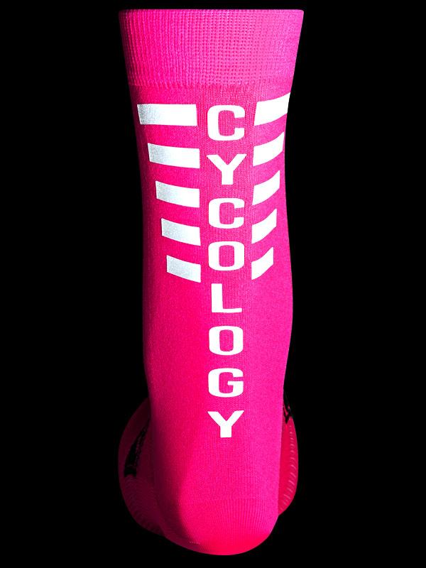 cycology fietssokken reflecterend roze 3