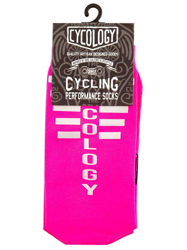 cycology fietssokken reflecterend roze 4