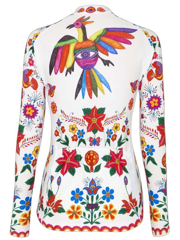 Cycology fietsshirt Frida wit (lange mouwen)