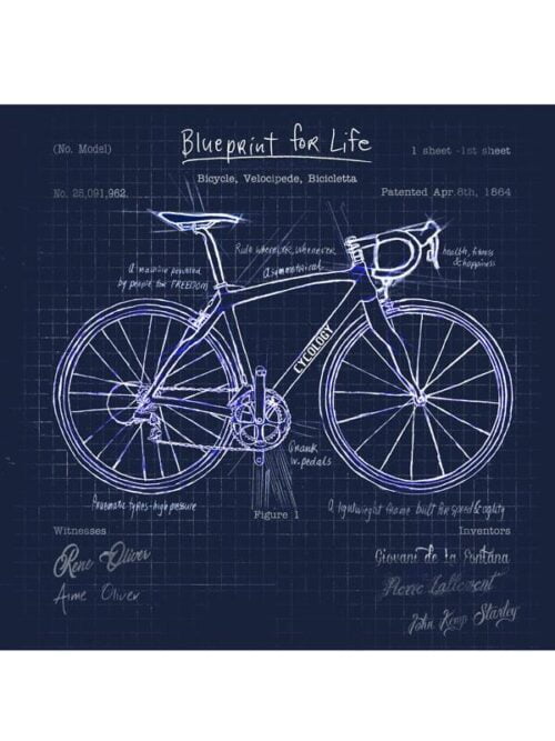 cycology t shirt the blueprint navy 3