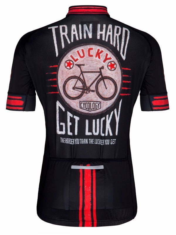 cycology wielershirt train hard get lucky 1