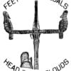 Cycology t-shirt: Feet in the Pedals (oranje)