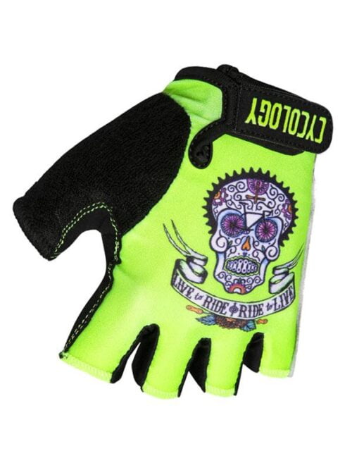 Cycology fietshandschoenen Day of the Living (lime)