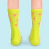 snelle sokken flamingo neon geel 3