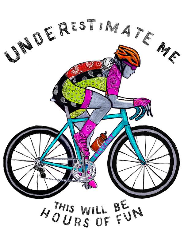 Cycology damen t-shirt: Underestimate Me