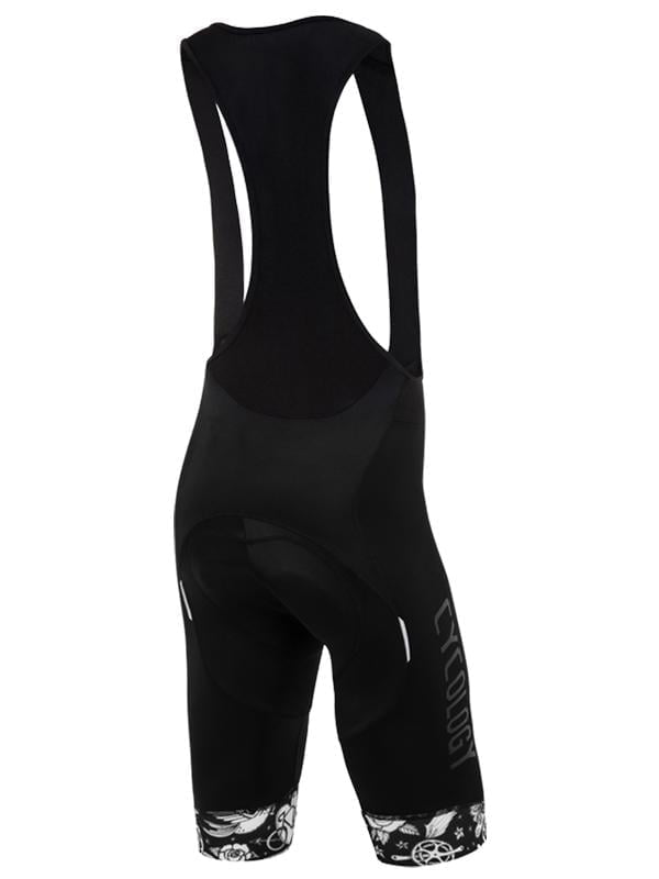 Cycology Herren Kurze Trägerhose (Velo Tattoo)