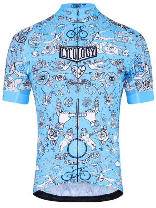 velo tattoo jersey blue cycology 1