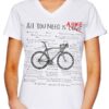 cycology dames t shirt all you need is a bike 1