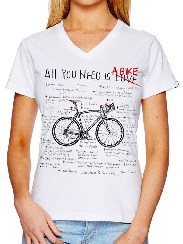cycology dames t shirt all you need is a bike 1