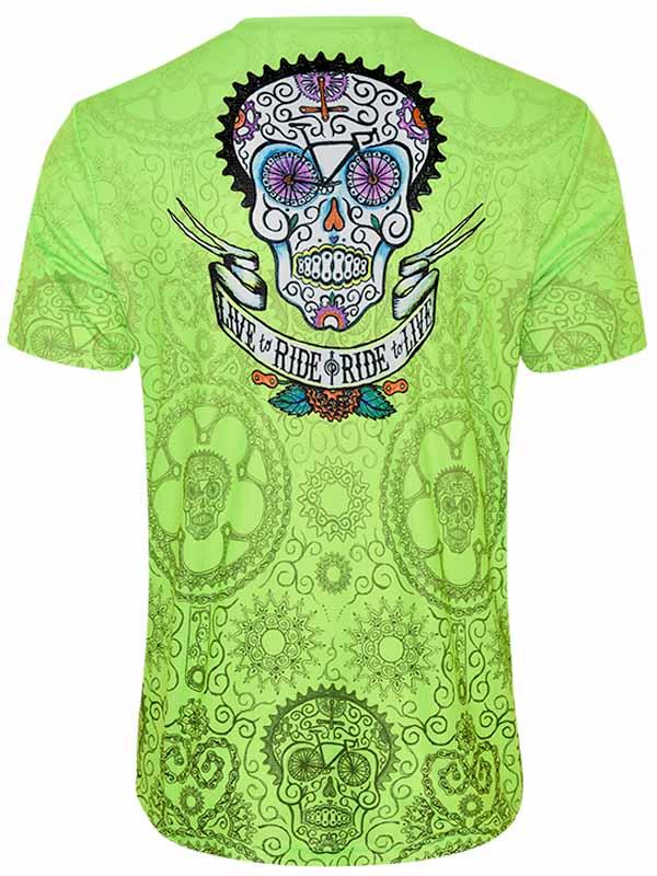 Cycology Sport T-shirt: Day of the Living (lime) - XL