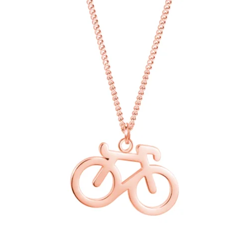 kettinkje met fiets rose gold 1