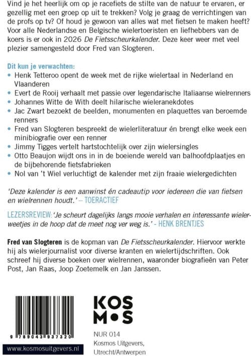 Fiets Scheurkalender back