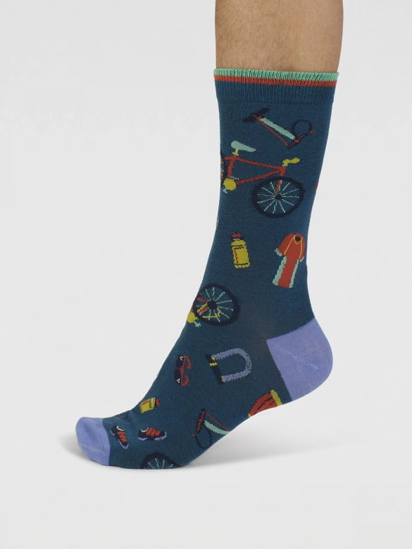 Freizeitsocken bike parts (blau) Thought