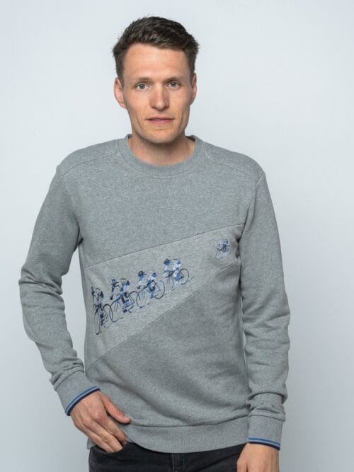 le patron sweater les coureurs grijs