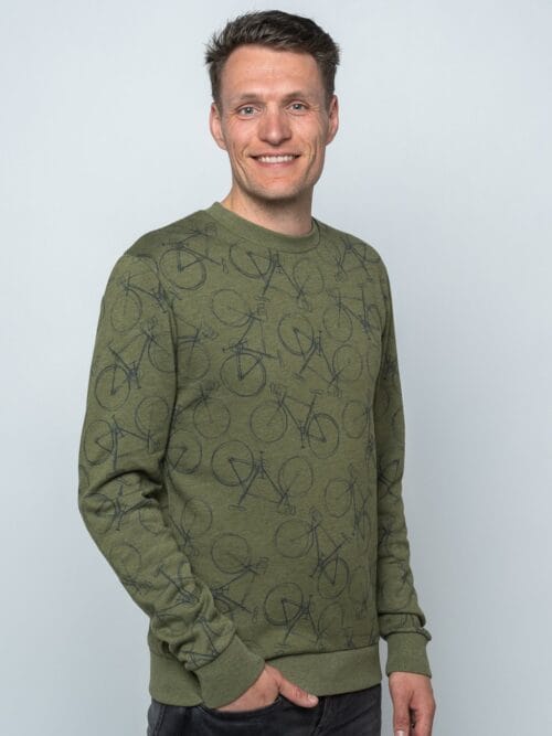 sweat a bicyclette green le patron