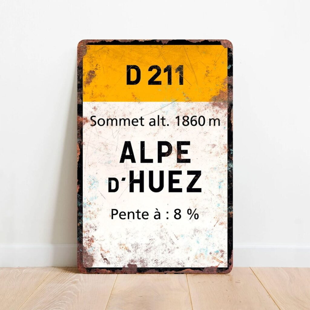 Fietsbord Alpe d'Huez KOM Attack