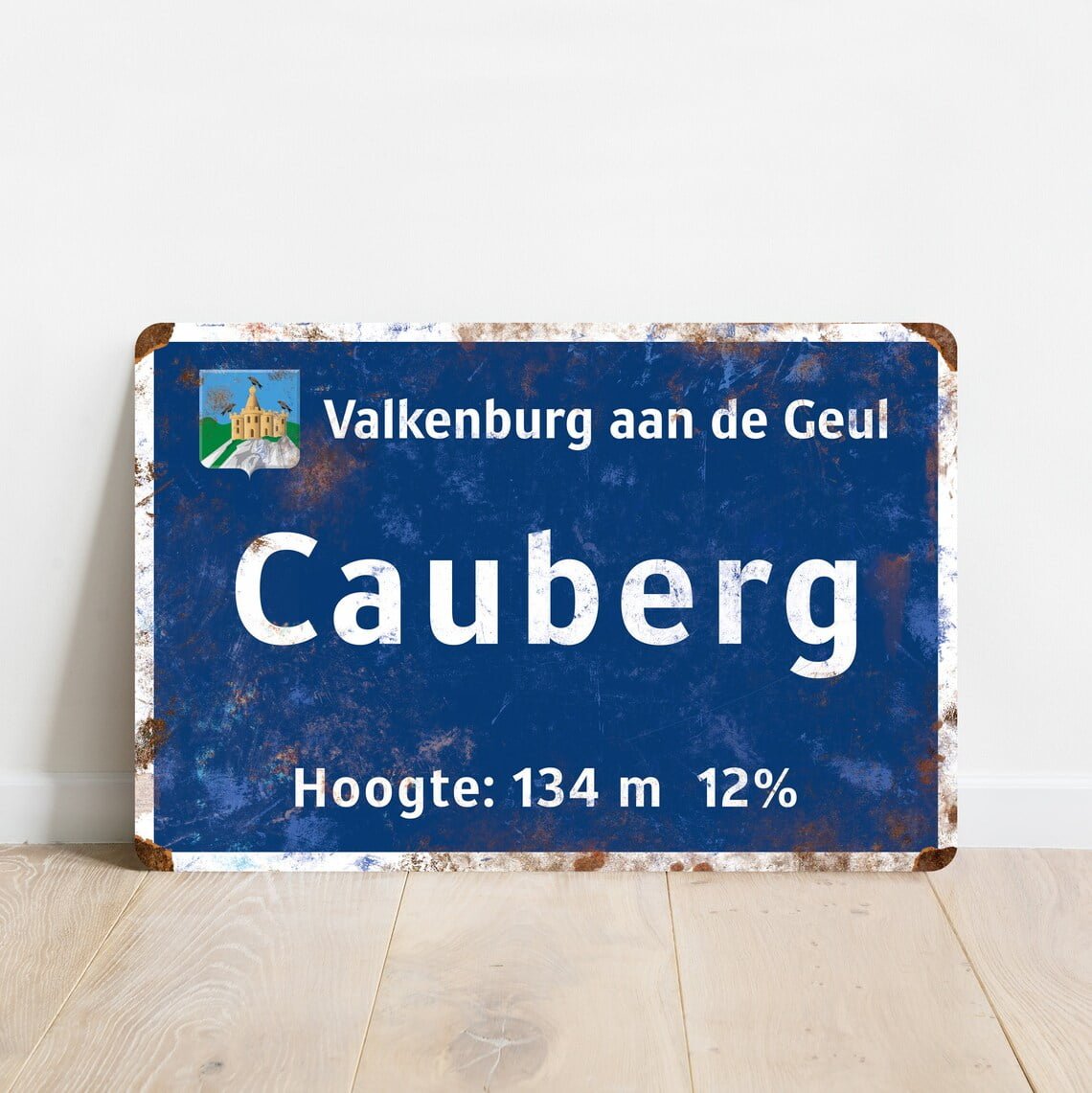 Fietsbord Cauberg KOM Attack