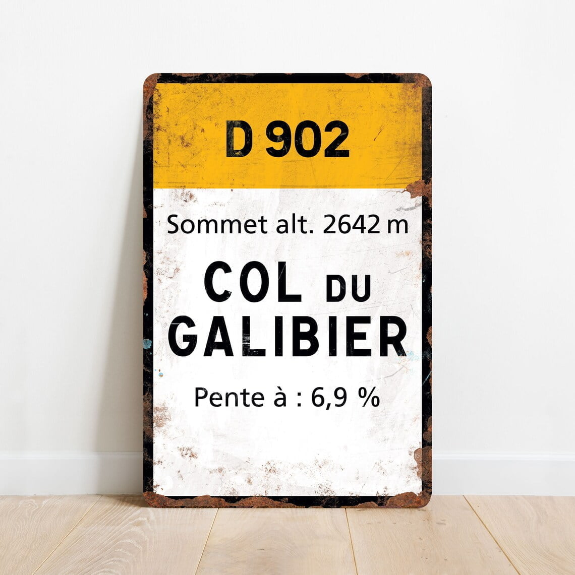 Fahrradschild Col du Galibier KOM Attack