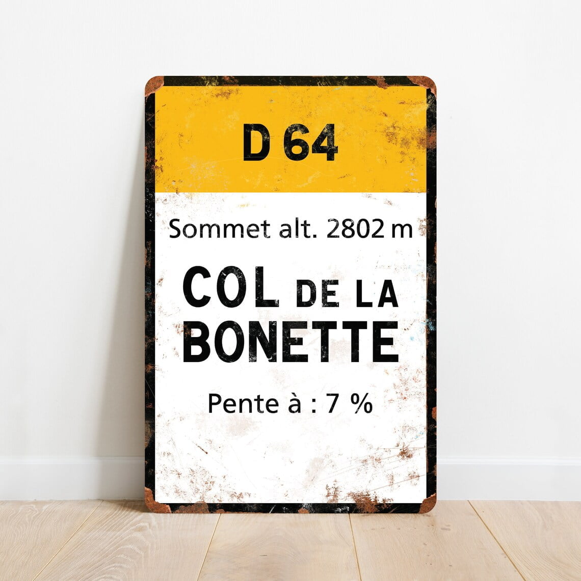 Fietsbord Col de la Bonette KOM Attack