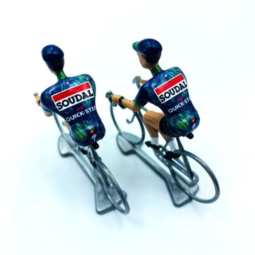 Soudal Quick Step miniatuur wielrenners Soudal Quick Step miniatuur wielrenners