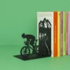 boekensteun wielrenner zwart metaal