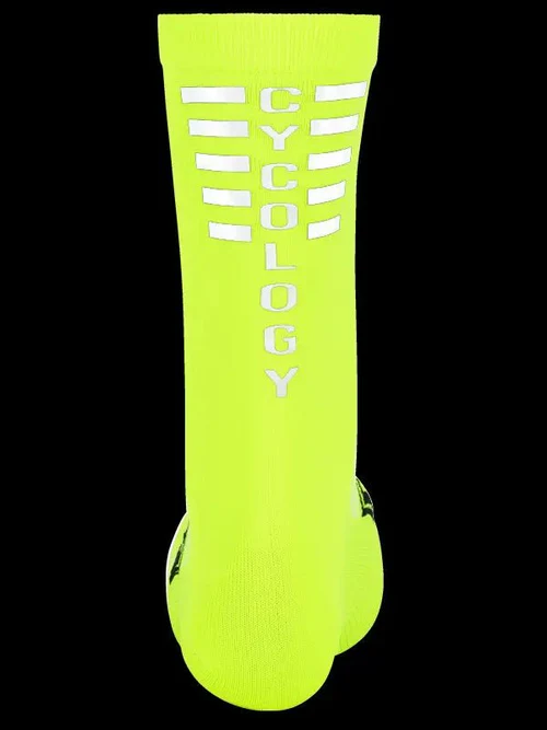 reflecterende fietssokken cycology lime