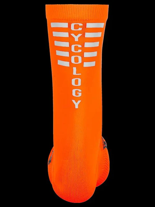 reflecterende fietssokken cycology oranje