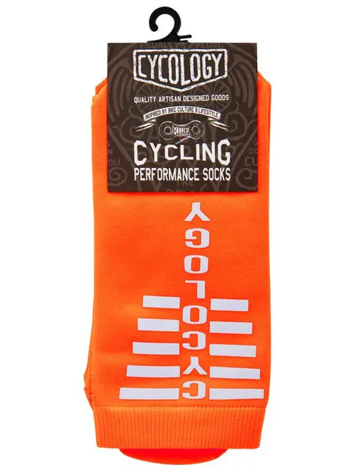 reflecterende fietssokken cycology oranje