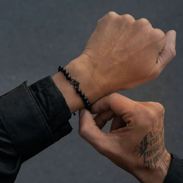 fiets kralen armbandje Sailbrace zwart