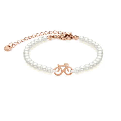 pearl rose fiets chain armbandje
