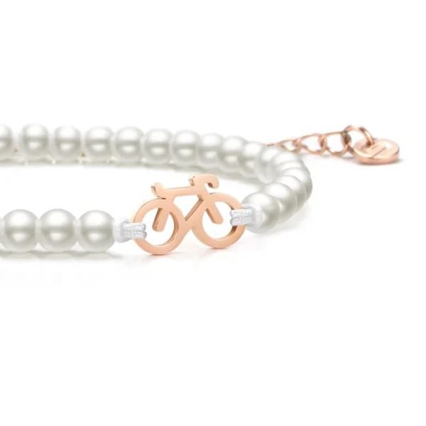 pearl rose fiets chain armbandje