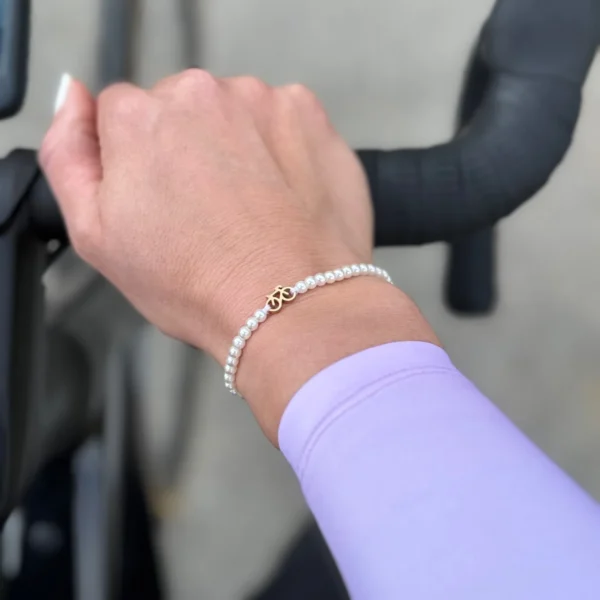 pearl rose fiets chain armbandje