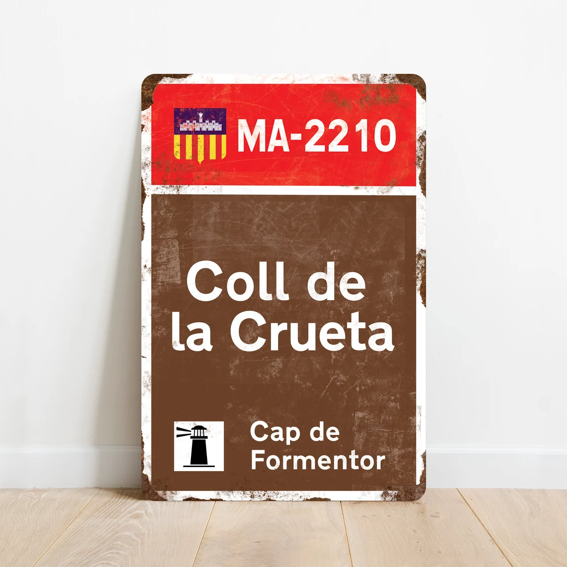 Fietsbord Coll de la Crueta KOM Attack