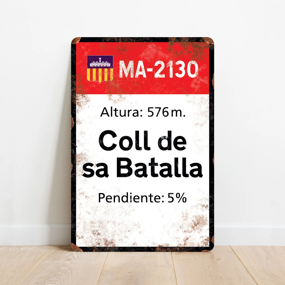 Fietsbord Coll de sa Batalla KOM Attack