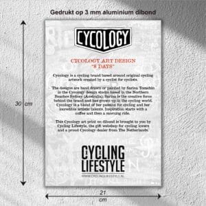 Cycology art print Days dibond