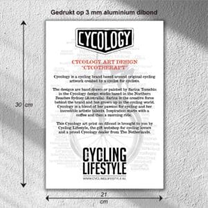 Cycology art print Cycotherapy dibond
