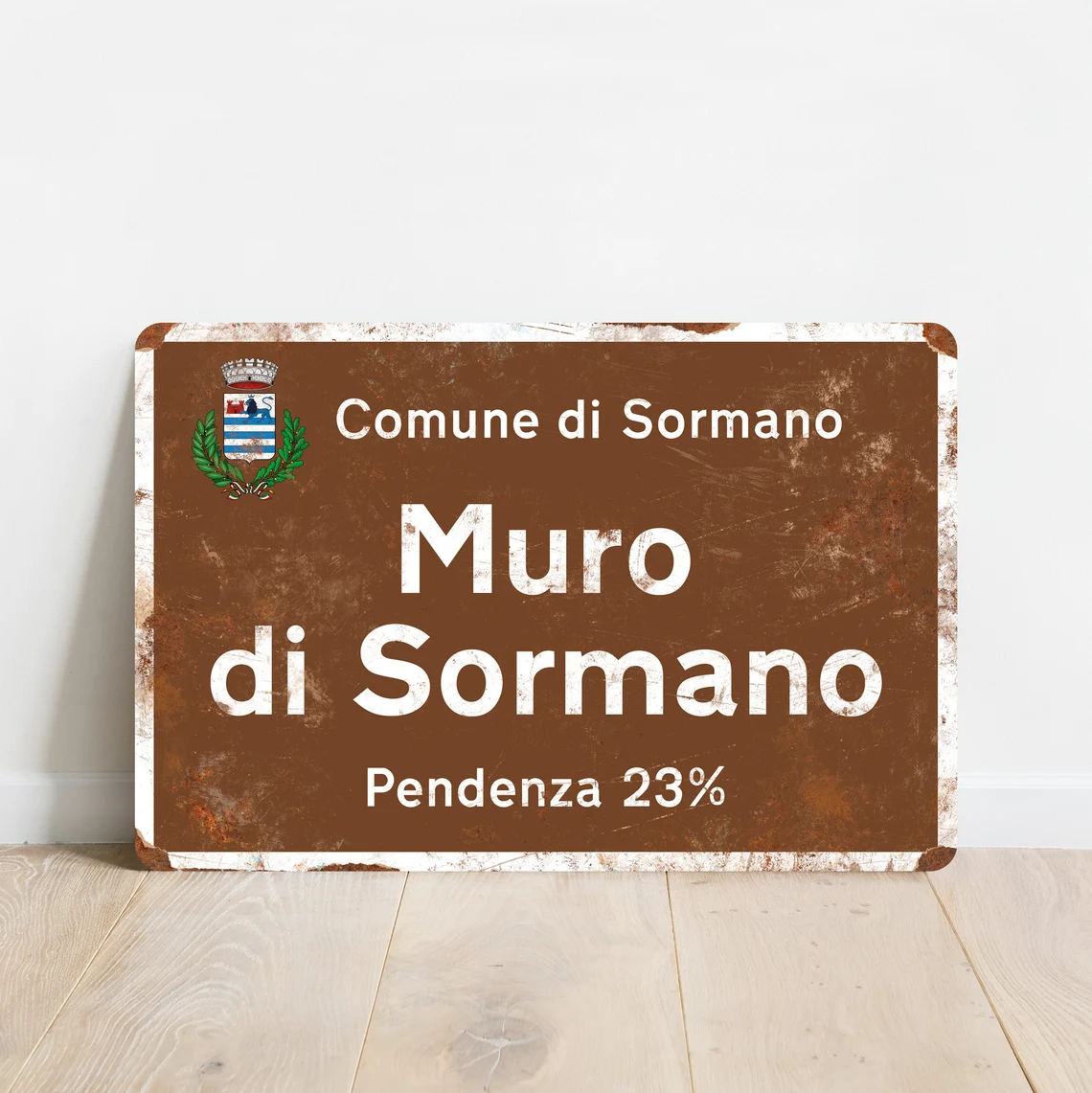 Fietsbord Muro di Sormano KOM Attack