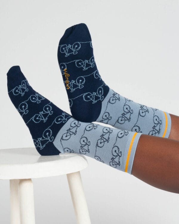 pack Bicycle Bamboo Socks Thought