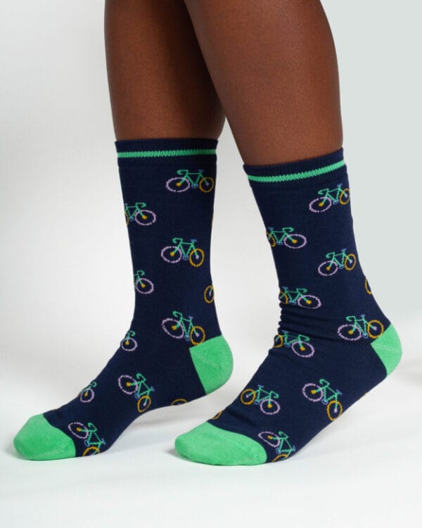 pack Bicycle Bamboo Socks Thought