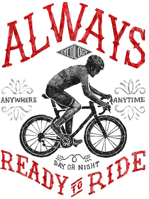 Always Ready To Ride t shirt blauw